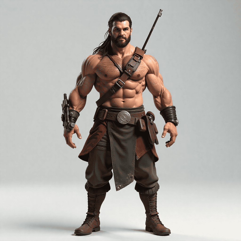 Stylised sci-fi hero sculpt